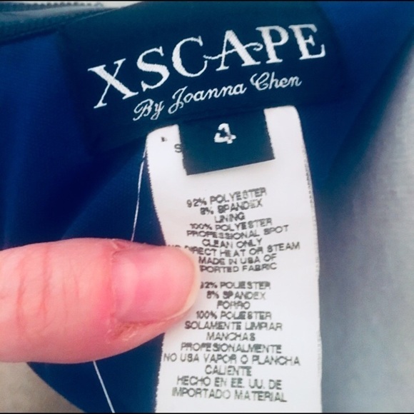 Xscape Blue Y2K Ombré Bubble Cocktail Dress Size 4 - Picture 11 of 12